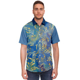 Royal Peacock S/S Button Down Shirt Short Sleeve Button Down Shirt - AOP - Thathoodyshop
