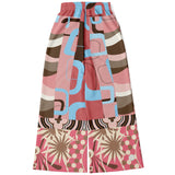 Pink Geo Retro Striped Bellbottoms Bellbottoms - Thathoodyshop