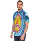 Blue Dream S/S Button Down Shirt Short Sleeve Button Down Shirt - AOP - Thathoodyshop