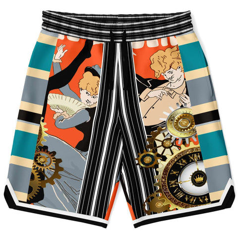 Dance Steps Pinstripe Basketball Shorts Basketball Shorts - Thathoodyshop