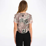 Dolores Park Paisley Cropped Button Front Jersey Cropped Baseball Jersey - Thathoodyshop