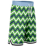 Green Par 4 Basketball Shorts Basketball Short Rib - AOP - Thathoodyshop