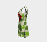 Green Apple Leopard Dress Flare Dress - Thathoodyshop