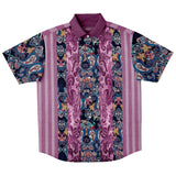 Purple Jamboree Striped Short Sleeve Button Down Shirt Short Sleeve Button Down Shirt - Thathoodyshop