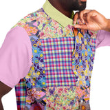 Mercury Retrograde Patchwork Plaid Button Down Shirt Short Sleeve Button Down Shirt - AOP - Thathoodyshop