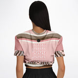 Pink Geo Zebra Cropped Sweater Cropped Short Sleeve Sweater - Thathoodyshop