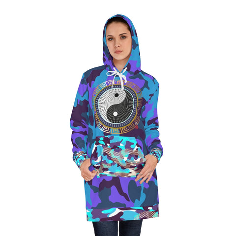 Marina Camouflage (YinYang) Hoodie Dress Hoody Dress - Thathoodyshop