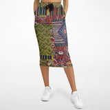 Red Melange Pocket Maxi Skirt Maxi Skirt - Thathoodyshop