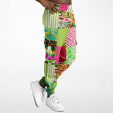 Pink Cerise Plaid Paisley Cargo Joggers Cargo Joggers - Thathoodyshop