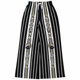 Ebony and Ivory Pinstripe Flare Leg Joggers Bellbottoms - Thathoodyshop