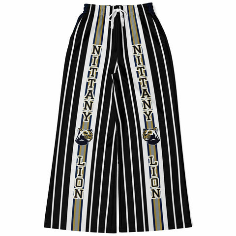 Ebony and Ivory Pinstripe Flare Leg Joggers Bellbottoms - Thathoodyshop