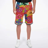 Blossom Hill Basketball Shorts Basketball Short Rib - AOP - Thathoodyshop