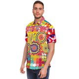 Ophelia S/S Button Down Shirt Short Sleeve Button Down Shirt - AOP - Thathoodyshop