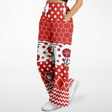 Red Crimson Flare Leg Joggers Flare Joggers - Thathoodyshop