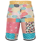 Old Miami Geo Patchwork Basketball Shorts Basketball Shorts - Thathoodyshop