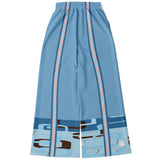 Blue Geo Striped Leg SW Bellbottoms Flare Leg Pants - Thathoodyshop