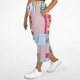 Pink Sherbert Floral Patchwork Plaid Long Pocket Skirt Long Pocket Skirt - Thathoodyshop
