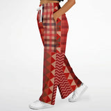 Toscana Red Flare Leg Joggers Athletic Flare Jogger - AOP - Thathoodyshop