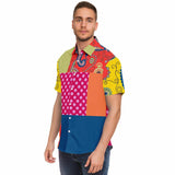 Chili Pepper Camo Patchwork Button Down Shirt Short Sleeve Button Down Shirt - Thathoodyshop