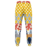 Tallulah Bankhead Yellow Patchwork Eco-Poly Unisex Eco-Poly Joggers Joggers - Thathoodyshop