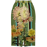 Green Caravan Floral Pocket Maxi Skirt Long Pocket Skirt - Thathoodyshop
