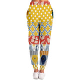 Tallulah Bankhead Yellow Patchwork Eco-Poly Unisex Eco-Poly Joggers Joggers - Thathoodyshop