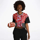 Red Pacific Palisades Crop Jersey Cropped Football Jersey - Thathoodyshop