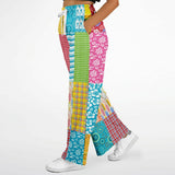 Maui Waui Hawaiian Patchwork Stretchy Phat Bellbottoms Bellbottoms - Thathoodyshop