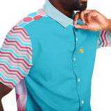 South Beach S/S Button Down Shirt Short Sleeve Button Down Shirt - AOP - Thathoodyshop