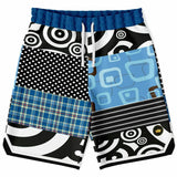 Pacific Palisades Patchwork Plaid Basketball Shorts Basketball Shorts - Thathoodyshop