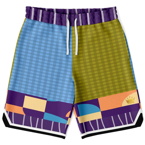 Hampton Plaid Basketball Shorts Basketball Short Rib - AOP - Thathoodyshop