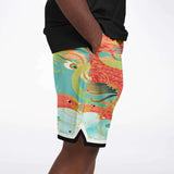The Koi Dragon Basketball Shorts Basketball Short Rib - AOP - Thathoodyshop