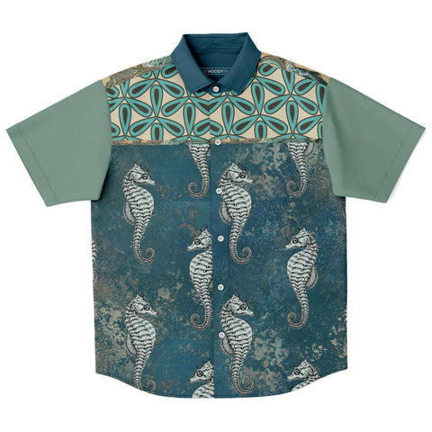 Bon Voyage S/S Button Down Shirt Short Sleeve Button Down Shirt - AOP - Thathoodyshop