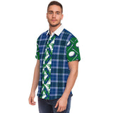 Golf Edinburgh S/S Button Down Shirt Short Sleeve Button Down Shirt - AOP - Thathoodyshop