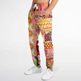 Yogananda Floral Patchwork Unisex Fleece Joggers Cargo Sweatpants - Thathoodyshop