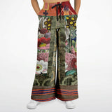 Remembering Woodstock Floral Flare Leg Joggers Flare Leg Joggers - Thathoodyshop