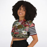 Remembering Woodstock Floral Cropped Sweater Cropped Sweater - Thathoodyshop