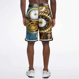 Steampunk Galactica Basketball Shorts Basketball Short Rib - AOP - Thathoodyshop