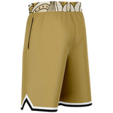 Brown Amarillo Basketball Shorts Basketball Short Rib - AOP - Thathoodyshop