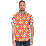 Tokyo Sunset S/S Button Down Shirt Short Sleeve Button Down Shirt - AOP - Thathoodyshop