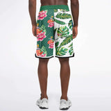 Tropical Reflection Basketball Shorts Basketball Short Rib - AOP - Thathoodyshop