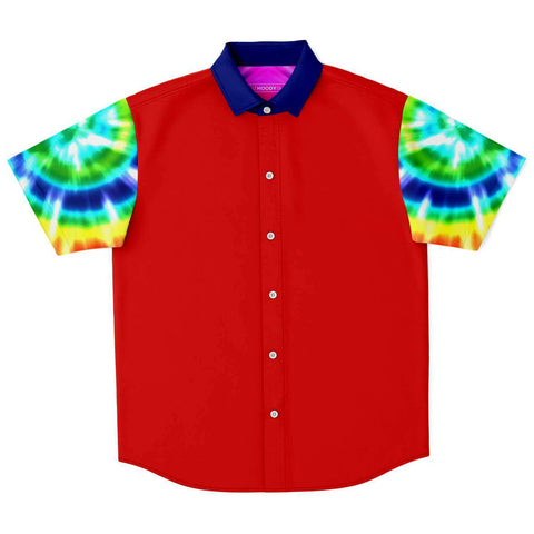 Rainbow Pride Button Down Shirt Short Sleeve Button Down Shirt - AOP - Thathoodyshop