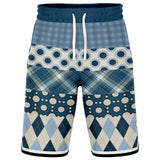 Blueberry Hill Plaid Patchwork Basketball Shorts Basketball Shorts - Thathoodyshop
