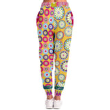 Hello Janis! Yellow Geo Print Unisex Fleece Joggers Fashion Jogger - AOP - Thathoodyshop
