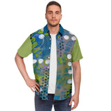 Dragonfly Abstract Print Button Down Shirt Short Sleeve Button Down Shirt - Thathoodyshop