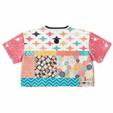 Old Miami Geo Patchwork Crop Jersey Cropped Football Jersey - Thathoodyshop