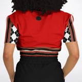 Gold Line Red Cropped Sweater Cropped Sweater - Thathoodyshop