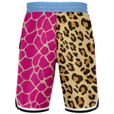 Santorini Leopard Basketball Shorts Basketball Short Rib - AOP - Thathoodyshop