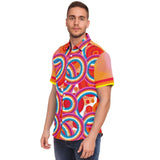 Solar Flare S/S Button Down Shirt Short Sleeve Button Down Shirt - AOP - Thathoodyshop