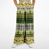Rolling Green Plaid Flare Leg Joggers Bellbottoms - Thathoodyshop